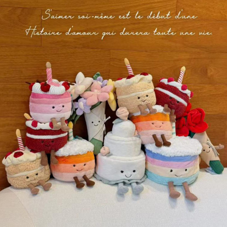 Peluche Pastel Imitación Crema Con Patas