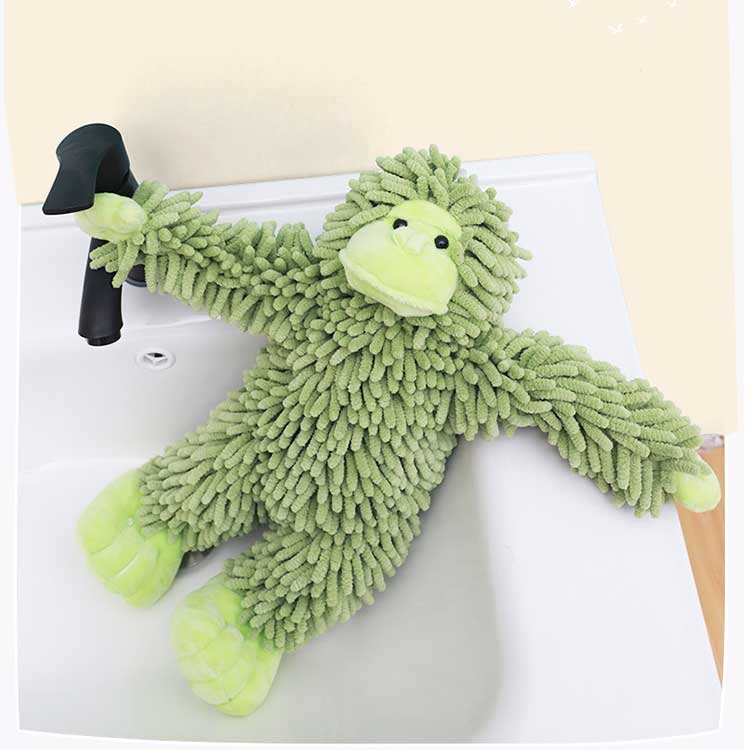 Toalla de mano de peluche gorila