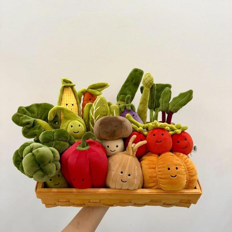 Llavero de peluche de comida estilo curativo